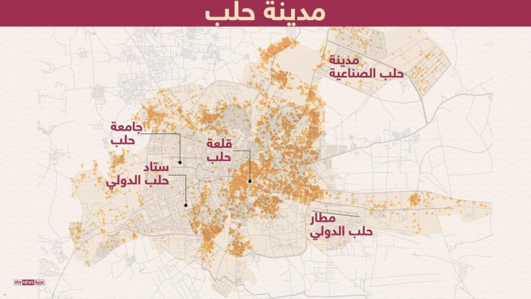 شاهد خريطة حلب بعد الخسائر الأخيرة للمعارضة السورية