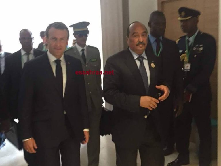 عاجل: نقطة صحفية للرئيسين الموريتاني والفرنسي [صور]